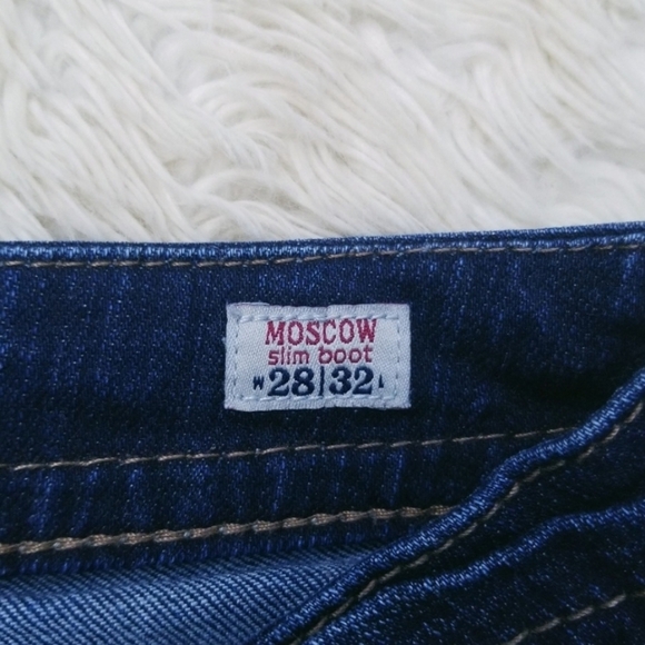 Mek DNM Moscow slim boot dark wash jeans 28 - Picture 6 of 8